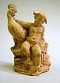 Terracotta statuette of a boy and a rooster, Terracotta, Greek, Asia Minor, Pontus