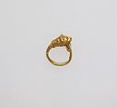 Earring with head of lion, Gold, Greek, South Italian, Tarentine