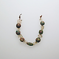 Glass and rock crystal beads, Glass, rock crystal, Roman