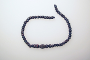 Necklace with 54 millefiori beads, Glass