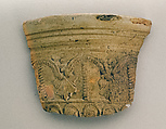 Terracotta glazed bowl fragment, Terracotta, Roman