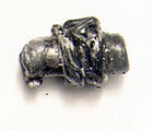 Glass pendant in the form of a vase, Glass, Roman