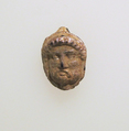 Glass double-headed pendant, Glass, Punic