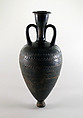 Terracotta amphoriskos (oil flask), Terracotta, Greek, Attic