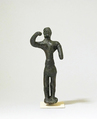 Bronze statuette of a male votary, Bronze, Minoan