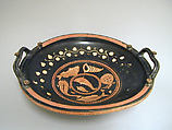 Terracotta lekanis (dish), Phrixos Group, Terracotta, Greek, South Italian, Apulian