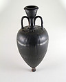 Terracotta amphoriskos (flask), Terracotta, Greek, Attic