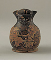 Oinochoe, miniature, Terracotta, Greek, Attic