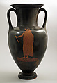 Terracotta Nolan amphora (jar), Attributed to near the Painter of London E 342, Terracotta, Greek, Attic