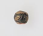 Glass mosaic face bead, Glass, Roman, Egyptian