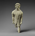 Limestone statuette of a beardless male votary in Greek dress, Limestone, Cypriot
