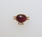 Bead, control with scaraboid, Gold, sard, Cypriot