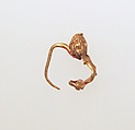 Gold earring with figure, Gold, Greek