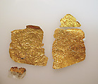Frontlet of gold leaf, Gold