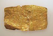 Frontlet of gold leaf, Gold