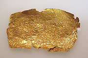 Frontlet of gold leaf, Gold