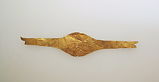 Frontlet of gold leaf, Gold
