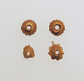 Ornament, flower-shaped mount for stone base, Gold