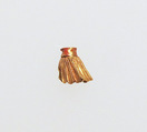 Ornament, flower-shaped mount for stone bead, Gold