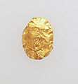 Roundel, disk with figure and column, Gold