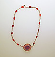 Necklace, Gold, carnelian, onyx