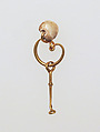 Gold earring with pearl and pendant, Gold, Roman