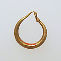 Earring-loop type, plain, Gold