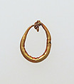 Earring-loop type, plain, Gold