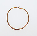 Earring-loop type, plain, Gold