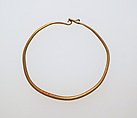 Earring-loop type, plain, Gold