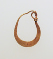 Earring, crescent-shaped, Gold