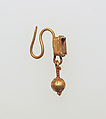 Earring-hook type with pendant, Gold, Roman