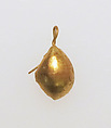 Earring-hook type with sphere ends, Gold
