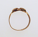 Ring, spiral with snakes heads, Gold