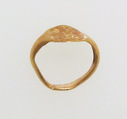 Gold ring with inscribed bezel, Gold, Roman