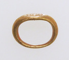 Gold ring with inscribed bezel, Gold, Roman