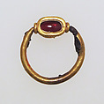 Ring, Silver, gold, garnet