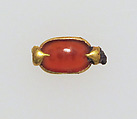 Ring bezel with scaraboid, Gold, sard