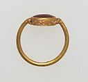 Ring, filigree with sard, Gold, sard
