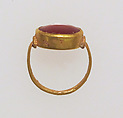 Ring, filigree with sard, Gold, sard