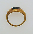 Ring with glass bezel, Gold, glass in bezel, Roman