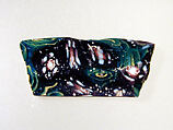 Glass mosaic carinated dish fragment, Glass, Roman