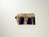 Glass striped mosaic fragment, Glass, Roman