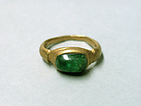 Gold and beryl ring, Gold, beryl, Roman