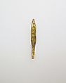 Pendant in the form of a lance, Gold, Greek or Roman