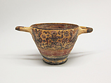 Terracotta skyphos, Terracotta, Etruscan, Etrusco-Corinthian