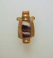 Pendant with agate bead, Gold, agate, Cypriot