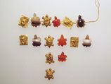 Beads, Gold, agate, carnelian, Cypriot