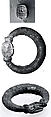Silver swivel ring with agate scarab, Silver, agate, Cypriot