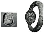 Silver swivel ring with sard scarab, Silver, sard, Cypriot